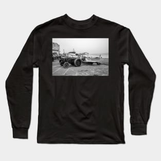 Traditional crab fishing boat on Cromer beach on the North Norfolk coast Long Sleeve T-Shirt